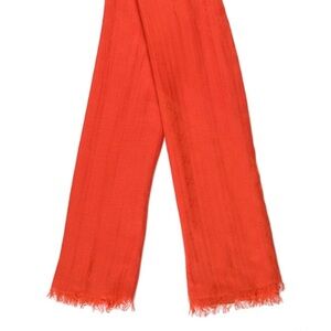 Gucci Bold Orange Scarf with Fringe